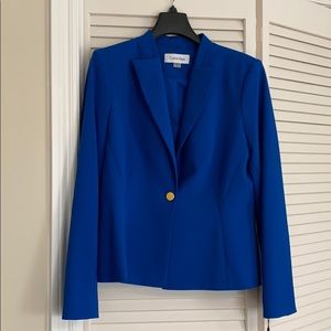 Calvin Klein bright blue blazer NWT sz 10